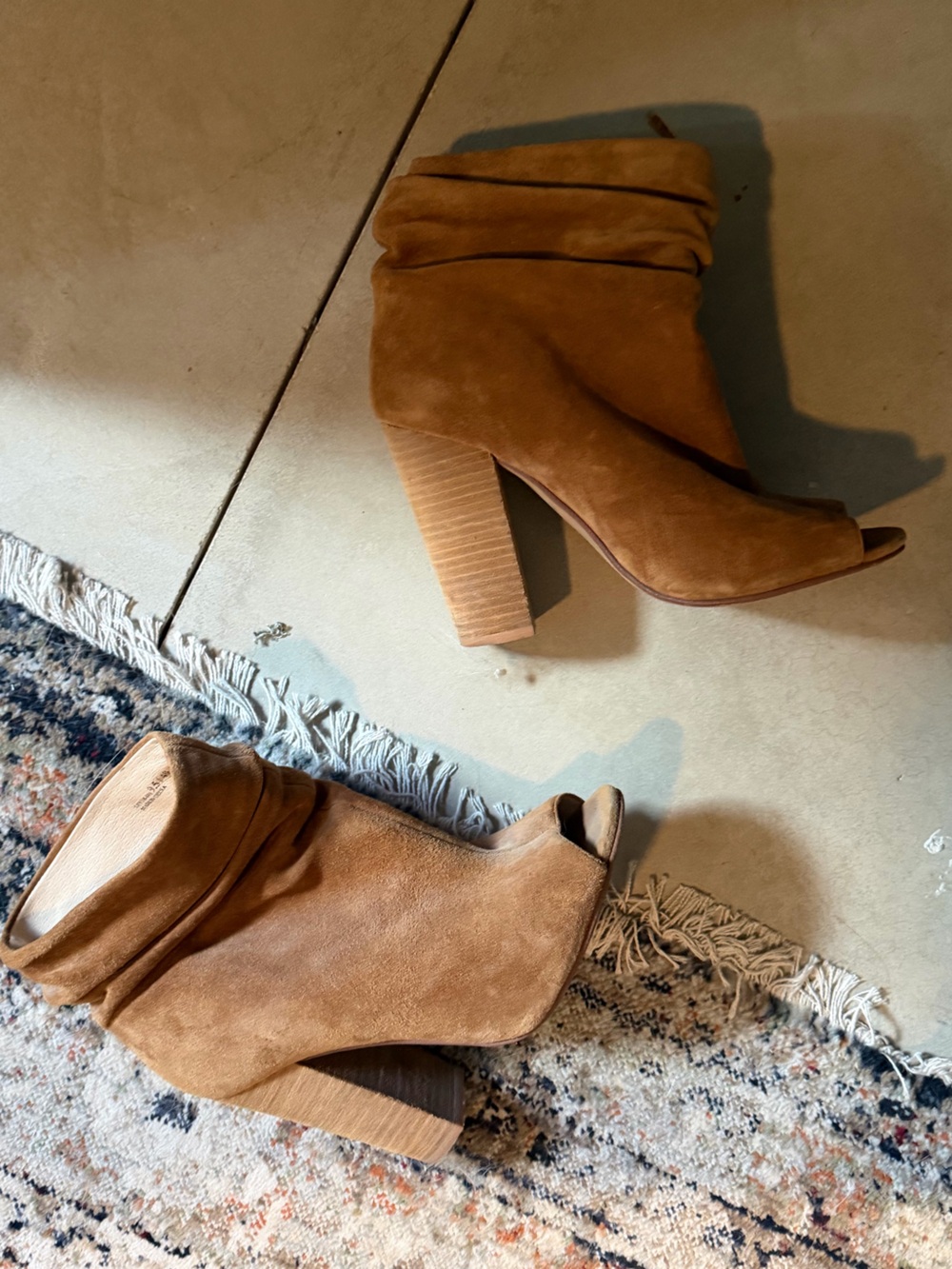 kristin cavallari open toe leather ankle booties
